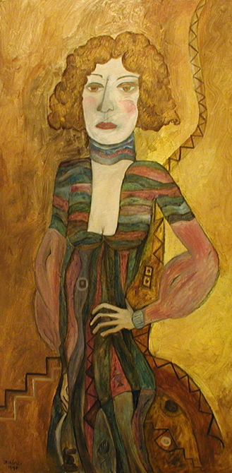 Woman With Nice Dress And Nice Hair — painting by Jorge Spiropulo